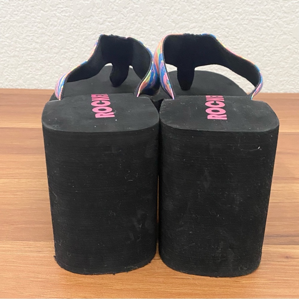 Rocketdog Rainbow Multicolored Platform Wedge Fli… - image 6